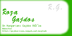 roza gajdos business card